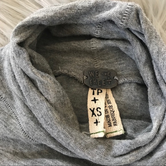 FREE PEOPLE Mock Neck Dolman Terry Tee - Picture 4 of 4